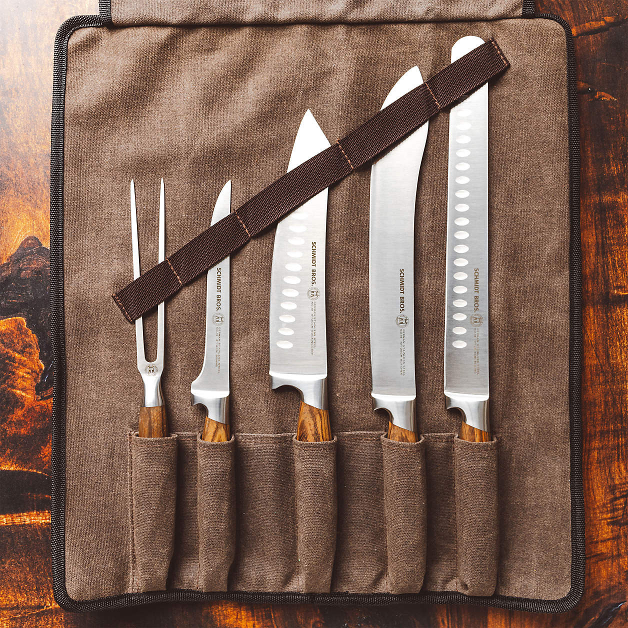 Schmidt Brothers BBQ 6-Piece Knife Set + Reviews | Crate & Barrel | Crate & Barrel