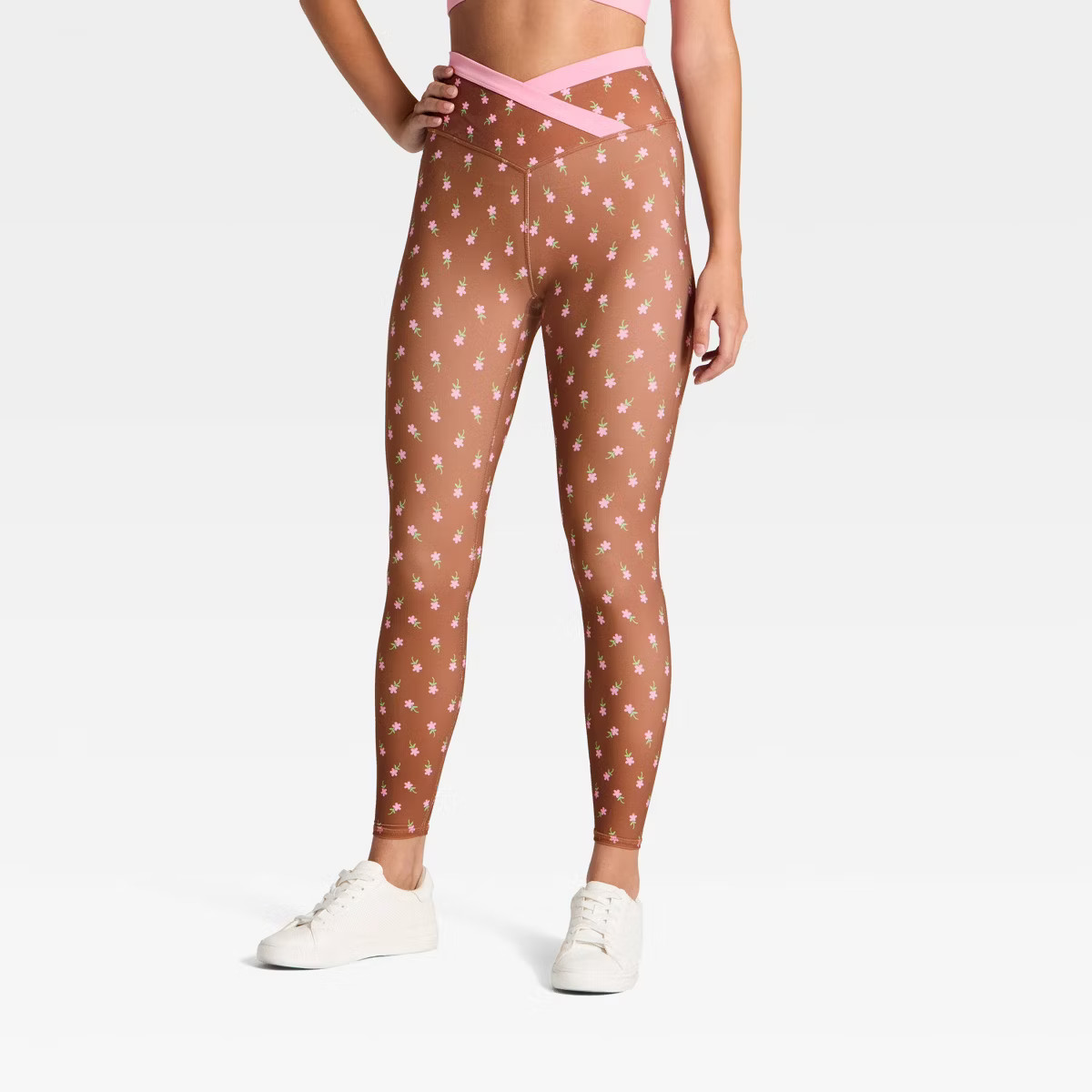 Women's High-Rise Crossover Waistband 7/8 Leggings - JoyLab™ | Target