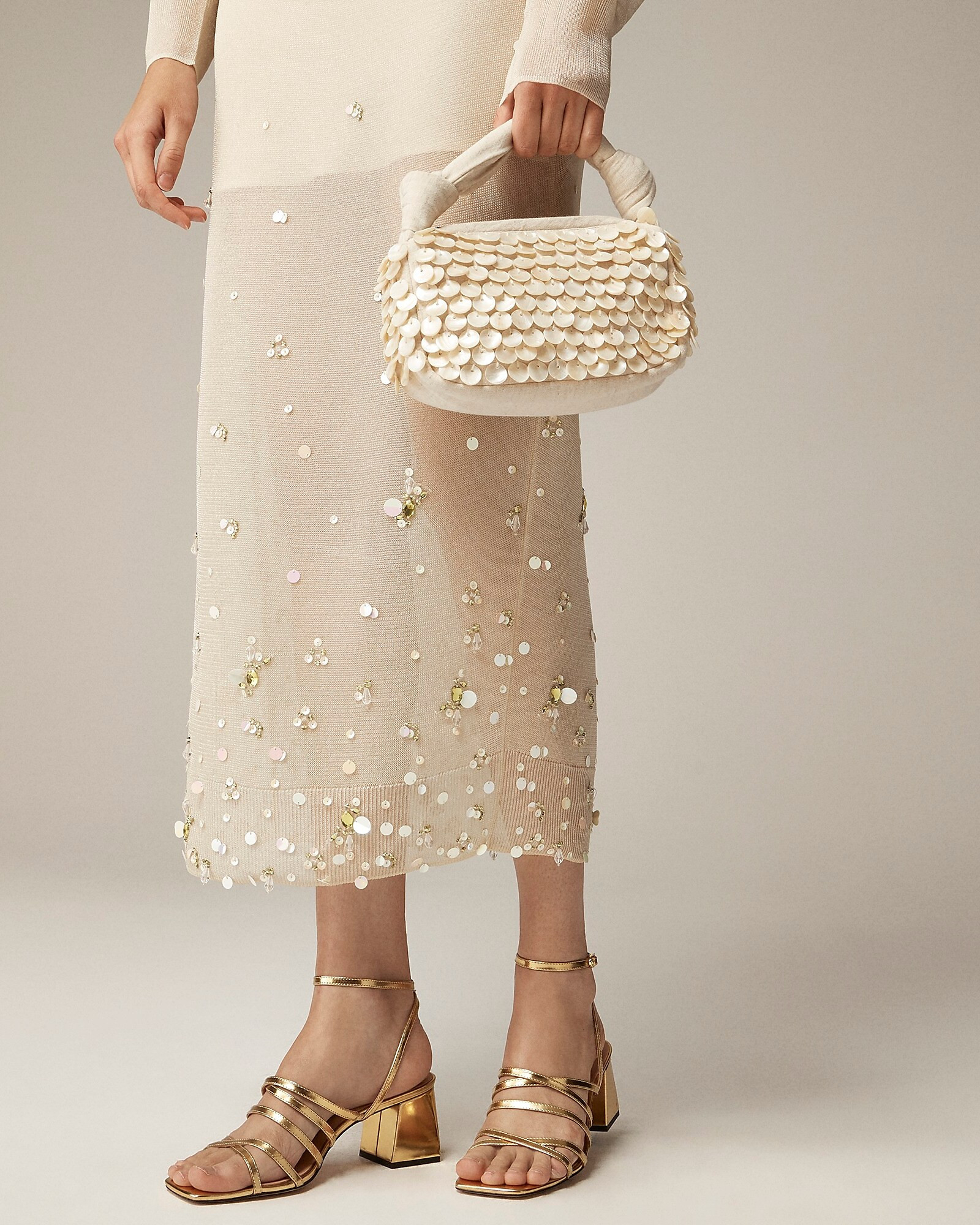 Collection sheer sweater-skirt with sequins | J. Crew US