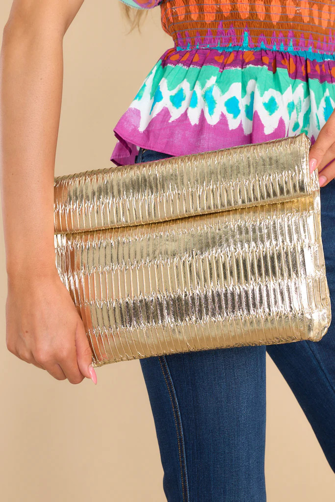 Just What I Needed Gold Bag | Red Dress 