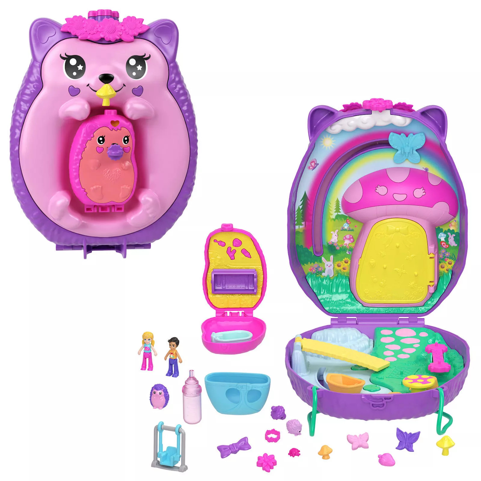 Polly Pocket Hedgehog Mom & Baby Purse Playset, Na | Kohl's