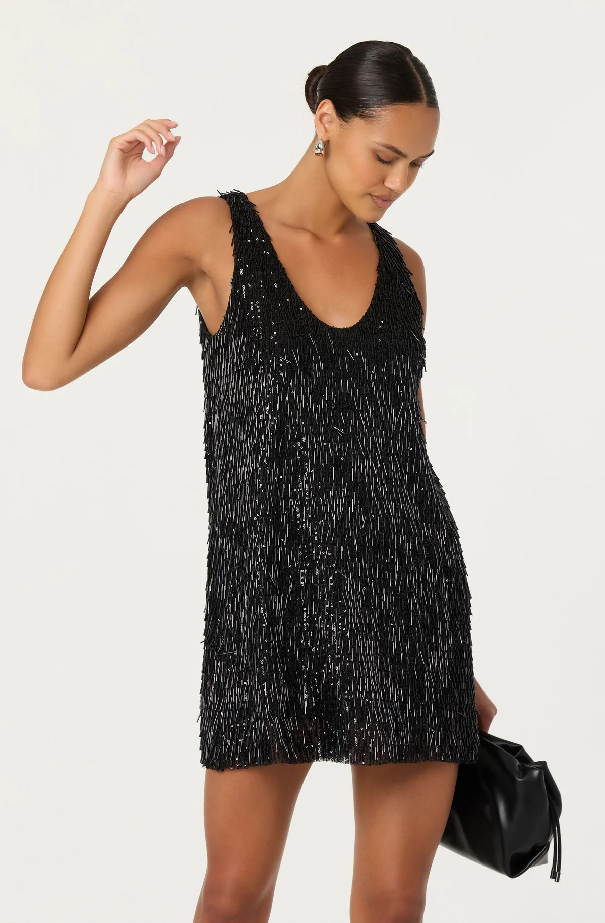 Emani Sequin Mini Dress - Black / XS | ASTR The Label (US)