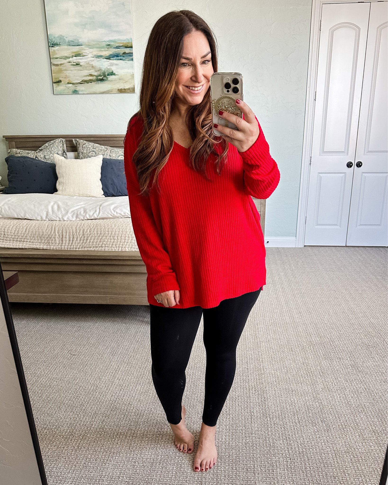 Walmart cozy red tunic TTS, L

#LTKunder50 #LTKSeasonal #LTKHoliday