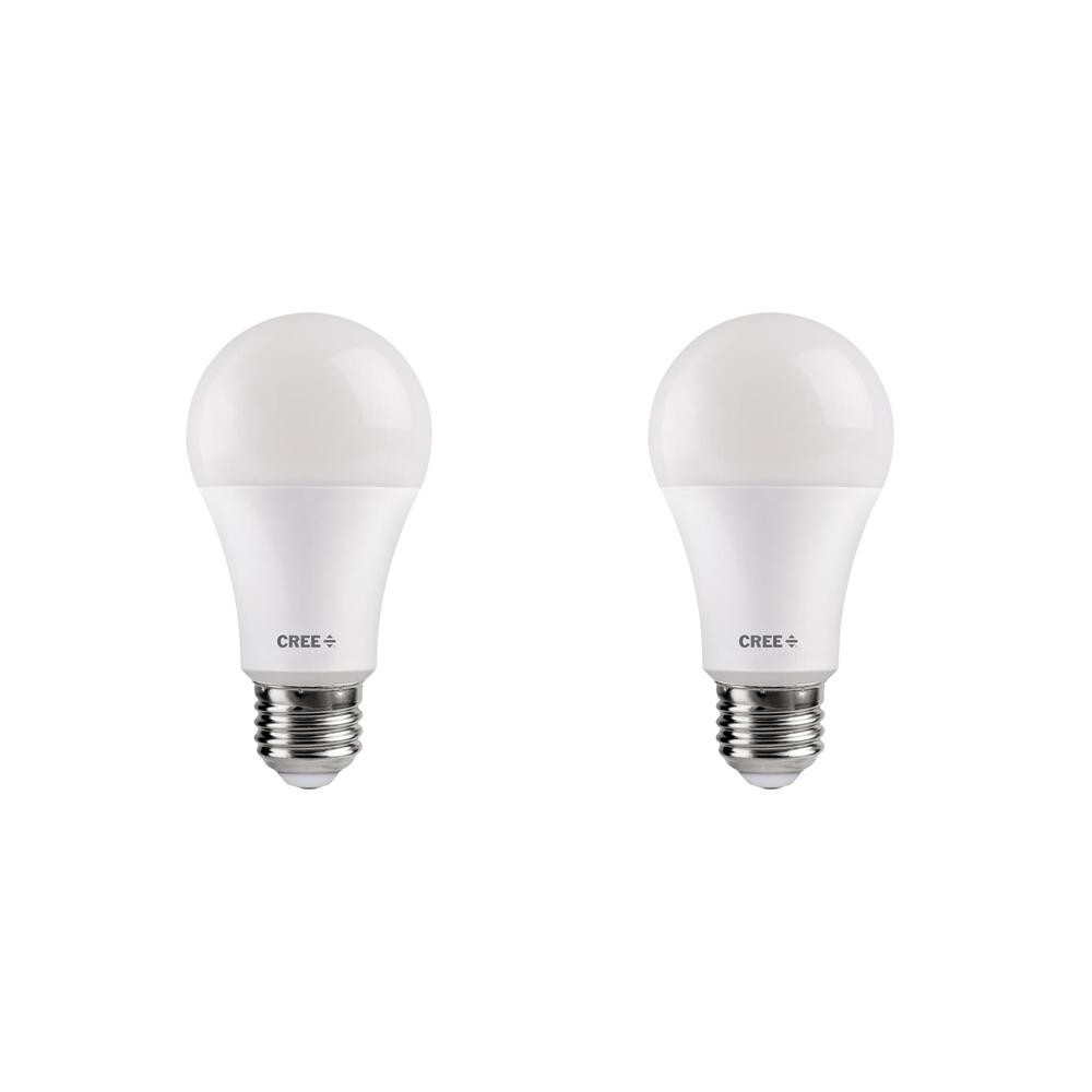 60W Equivalent Daylight (5000K) A19 Dimmable Exceptional Light Quality LED Light Bulb (2-Pack) | The Home Depot