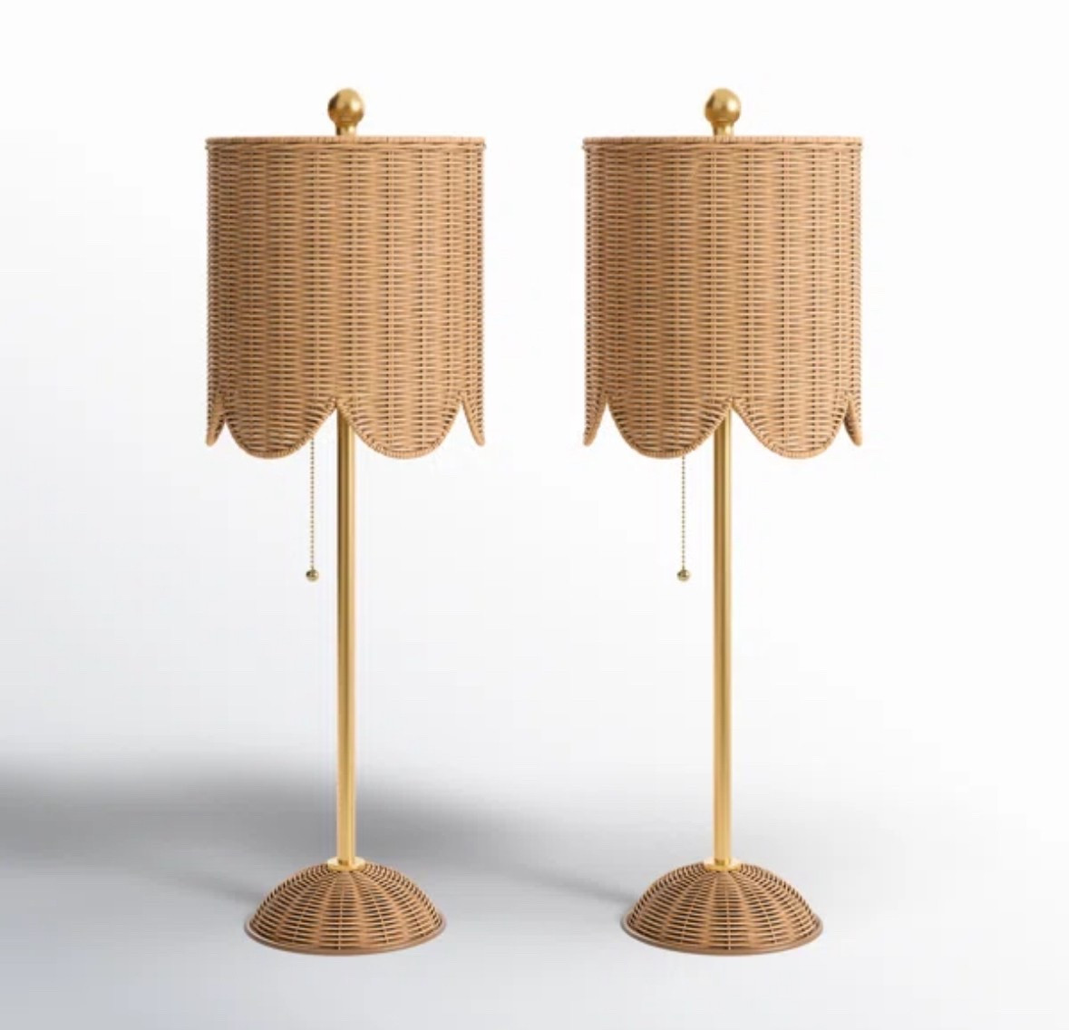 Y’all these lamps 😍😍 on sale right now for 46% off which means you save over $170 dollars on this pair of lamps🙌🏼 such a good deal!!

The rattan shades and scallops are perfection!! I love the grand millennials and coastal vibes 🩵🐚

I think these would be PERFECT in a nursery- both boy and girl! Also be great as home decor - I’m thinking on an entry way table or console table but would really be so cute anywhere and everywhere✨
 
#home #homedecor #decor #lamp #lamps #lighting #rattan #scallops #coastal #grandmillenial #nursery #deal #deals #sale #sales #dealoftheday 

#LTKFindsUnder100 #LTKHome #LTKSaleAlert