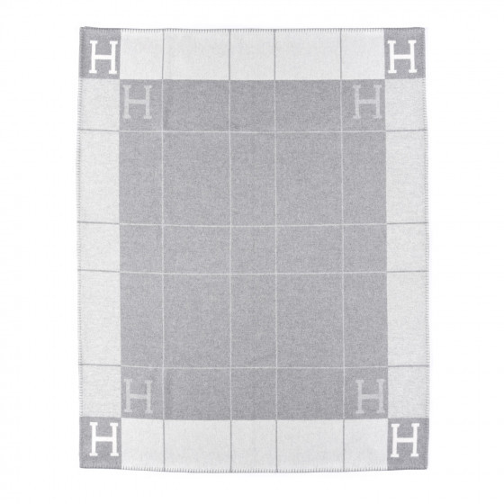 Wool Cashmere Avalon III Blanket Ecru Gris Clair | Fashionphile