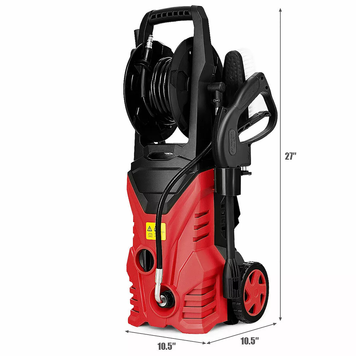 Costway 2030PSI Electric Pressure Washer Cleaner 1.7 GPM 1800W with Hose Reel Red | Target