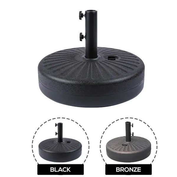 Newport 55-lb Fillable Round Patio Market Umbrella Base Stand - N/A - Overstock - 28561183 | Bed Bath & Beyond