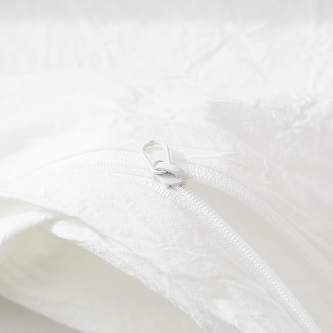 LIFETOWN 100% Washed Cotton Duvet Cover Set Linen Feel Natural Wrinkle Lightweight Comfy (King, W... | Amazon (CA)