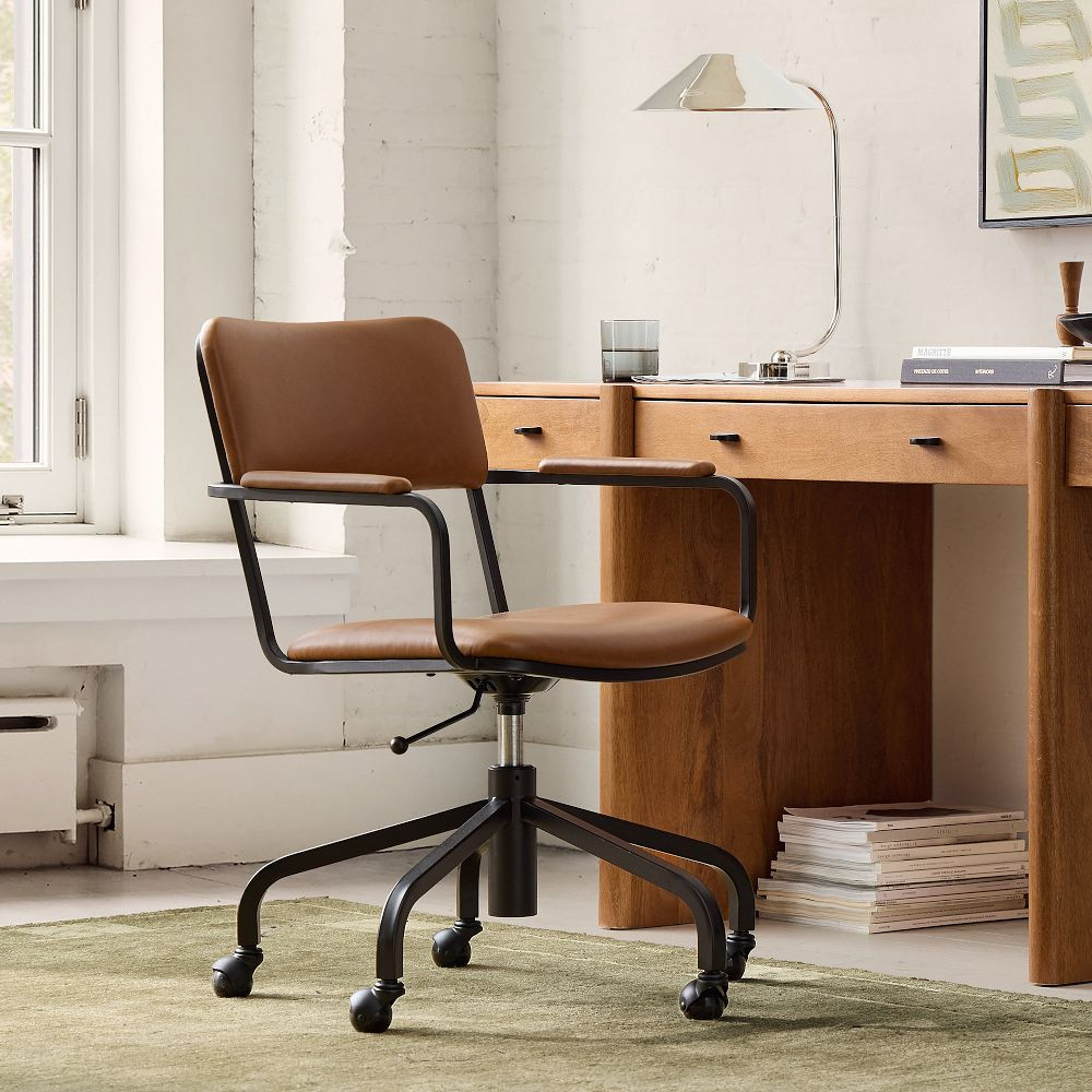 Beasley Leather Office Chair | West Elm (US)