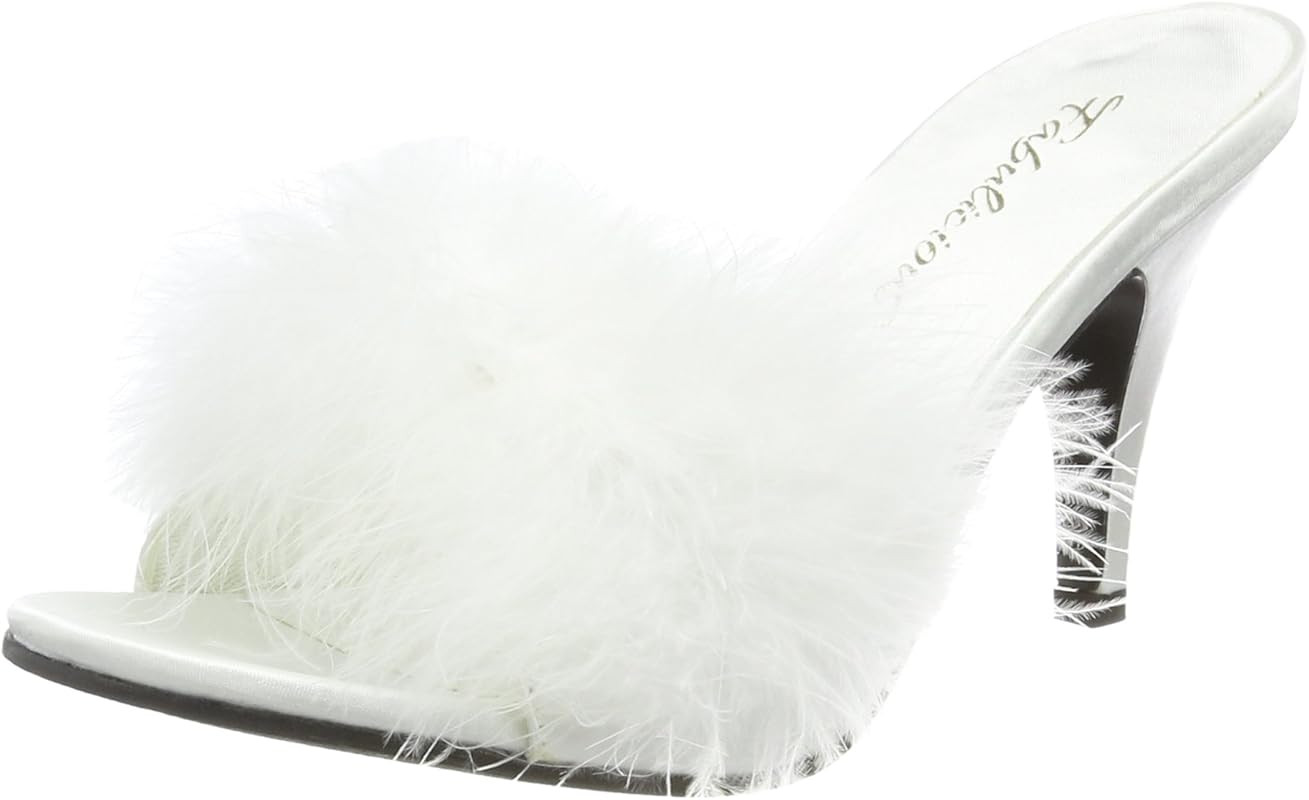 Pleaser Fabulicious Women's Amour-03 Marabou Slipper | Amazon (US)