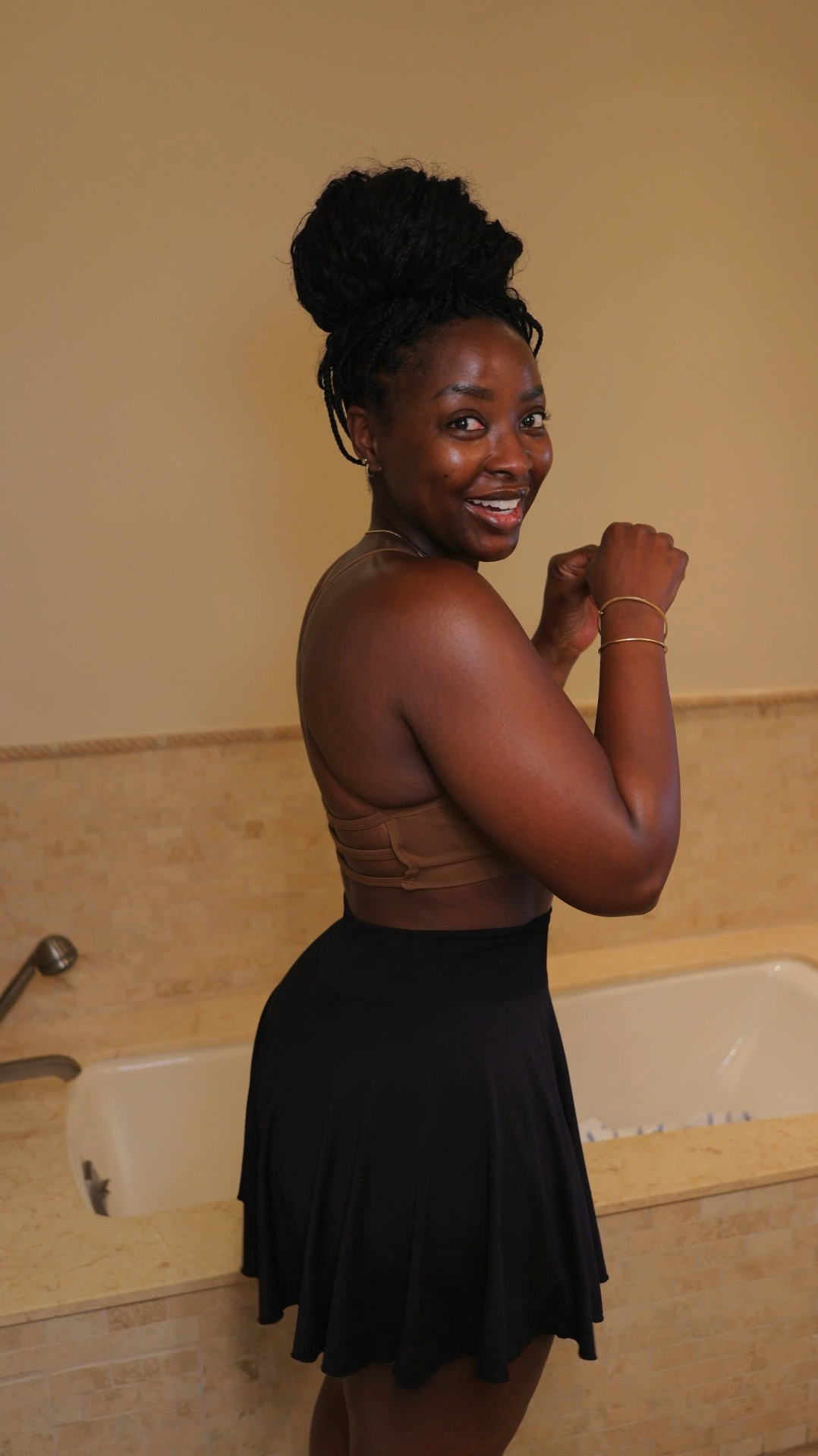 I feel like I need to start playin Tennis — Pickleball —- whatever! When did the name change? Is there even a difference? I'm done.  I have the skirt in black and white and they're so cute! #workoutset #tennis #workoutclothes 

#LTKFindsUnder100 #LTKActive #LTKVideo