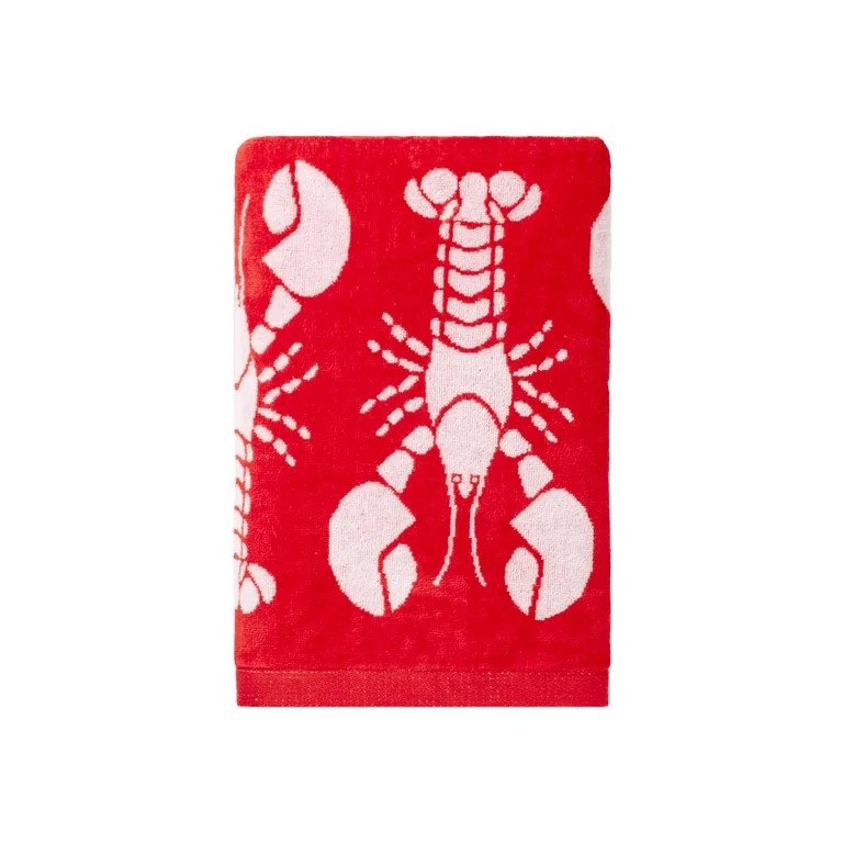 Mainstays Patriotic Cotton Blend Beach Towel, 36 x 72 in, Red Lobster | Walmart (US)