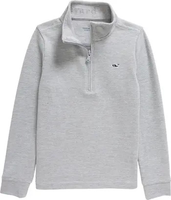 Kids' Saltwater Stripe Quarter Zip Sweatshirt | Nordstrom