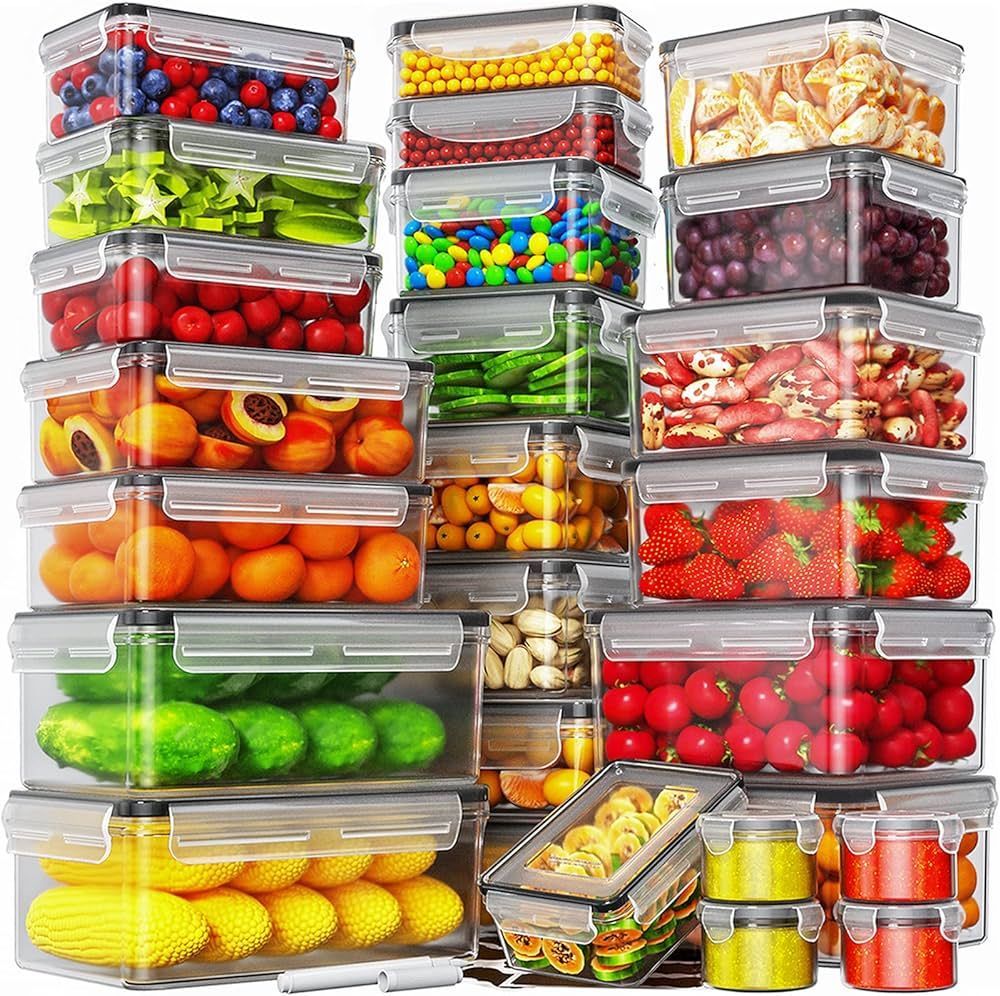 HOMETALL 52 Piece Airtight Food Storage Containers Set with Lids (26 Containers & 26 Lids),100% L... | Amazon (US)