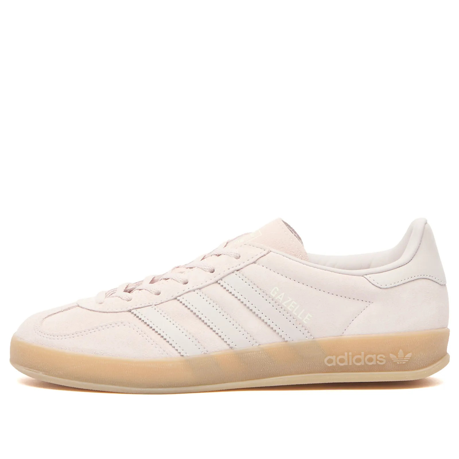 Adidas Women's Gazelle Indoor Sneakers in Almost Pink/Ice Purple/Gum, Size UK 4 | END. Clothing