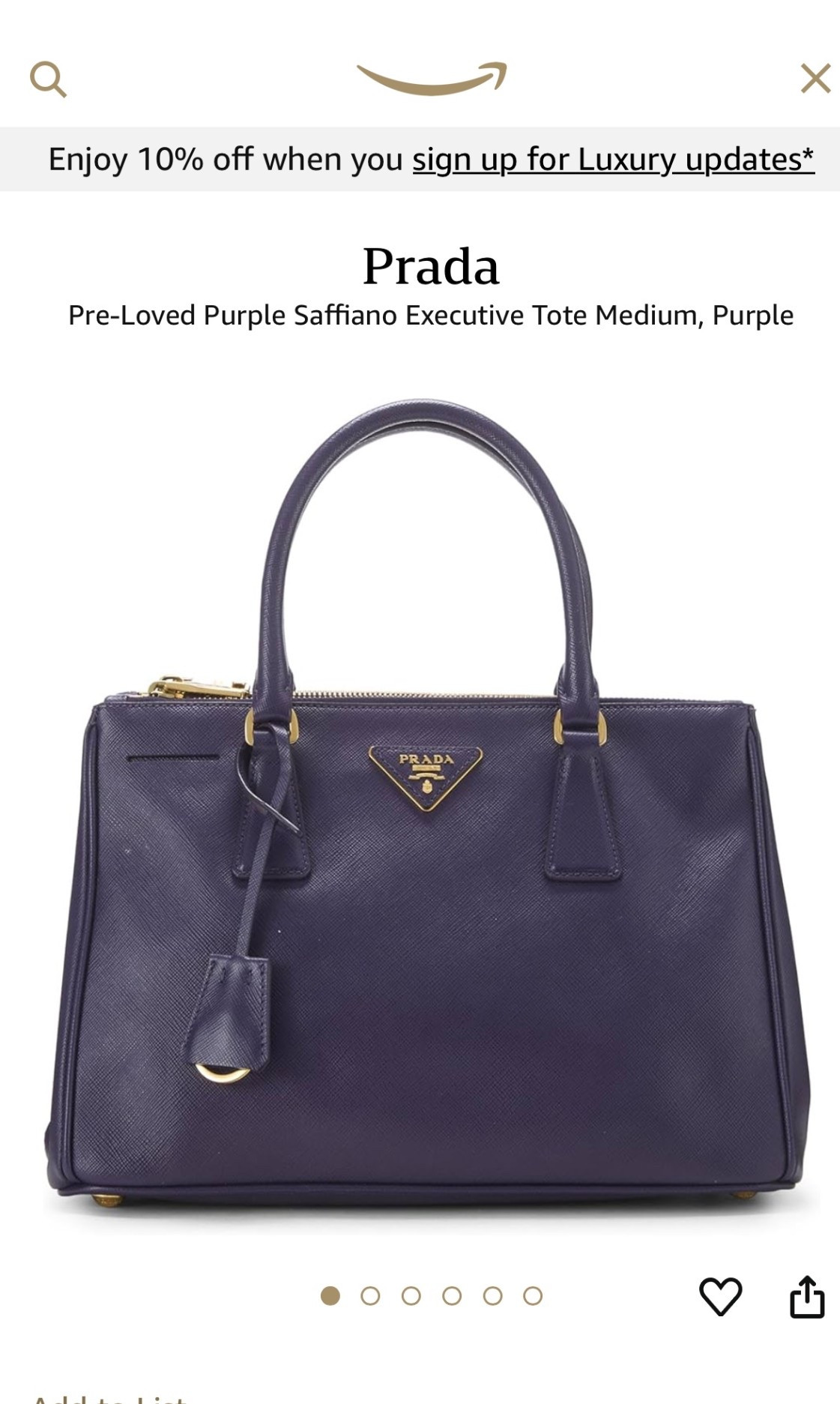 Who knew Amazon had pre-loved Prada?

Prada Pre-Loved Purple Saffiano Executive Tote Medium, Purple 

 