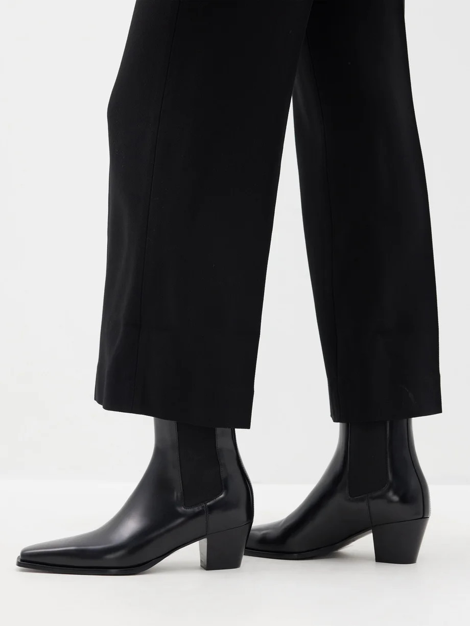 The City block-heel leather boots | Toteme | Matches (US)