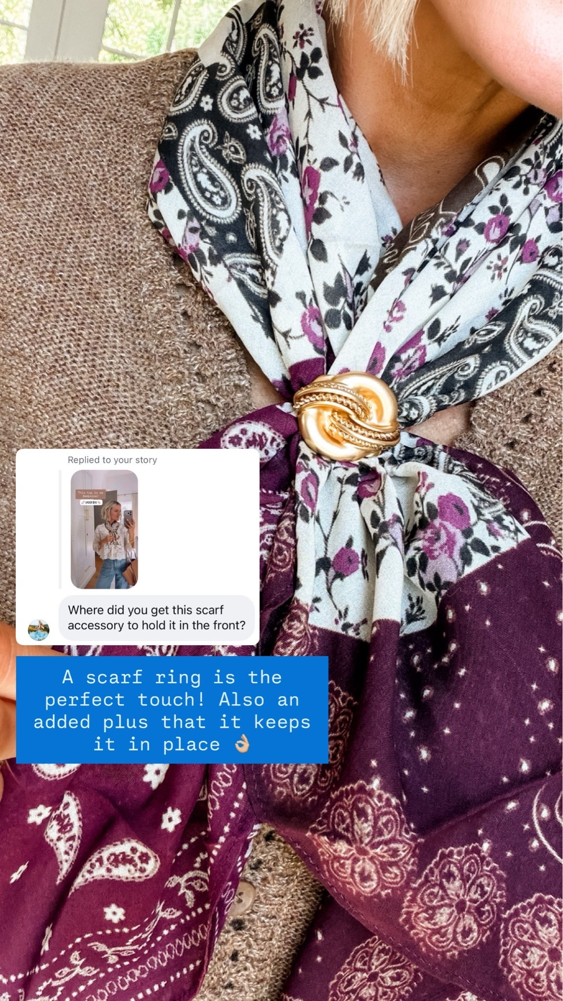 I have been loving using a scarf ring! It keeps a my scarves in place & is a fun extra accessory! 

Loverly Grey, accessory favorite, fall favorite

#LTKSeasonal