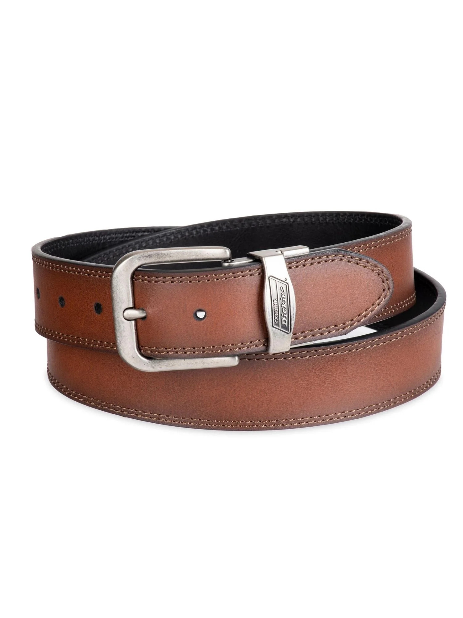 Genuine Dickies Men's Two-In-One Reversible Tan to Black Double Stitch Belt (Regular and Big & Ta... | Walmart (US)