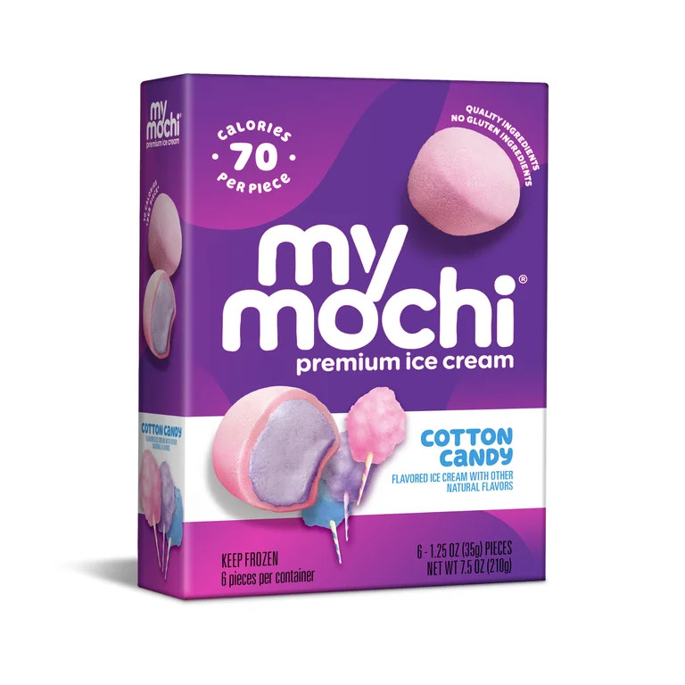 My/Mochi Ice Cream Cotton Candy, 6 Count 1.25 Ounce Soft Pieces | Walmart (US)