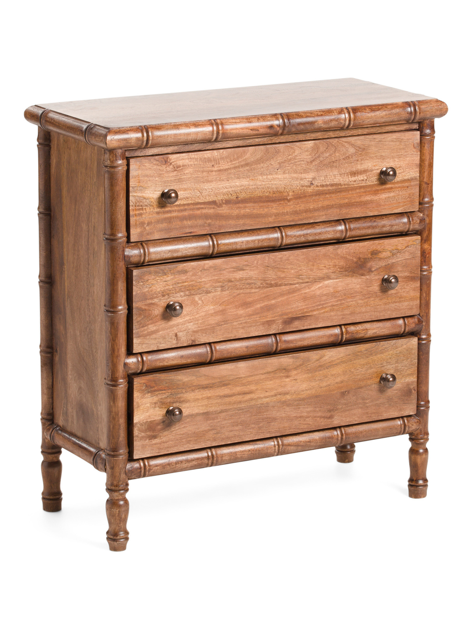 29.5x14x31.5 Solid Wood Three-drawer Chest With Carved Bamboo Details | Furniture & Lighting | Ma... | Marshalls