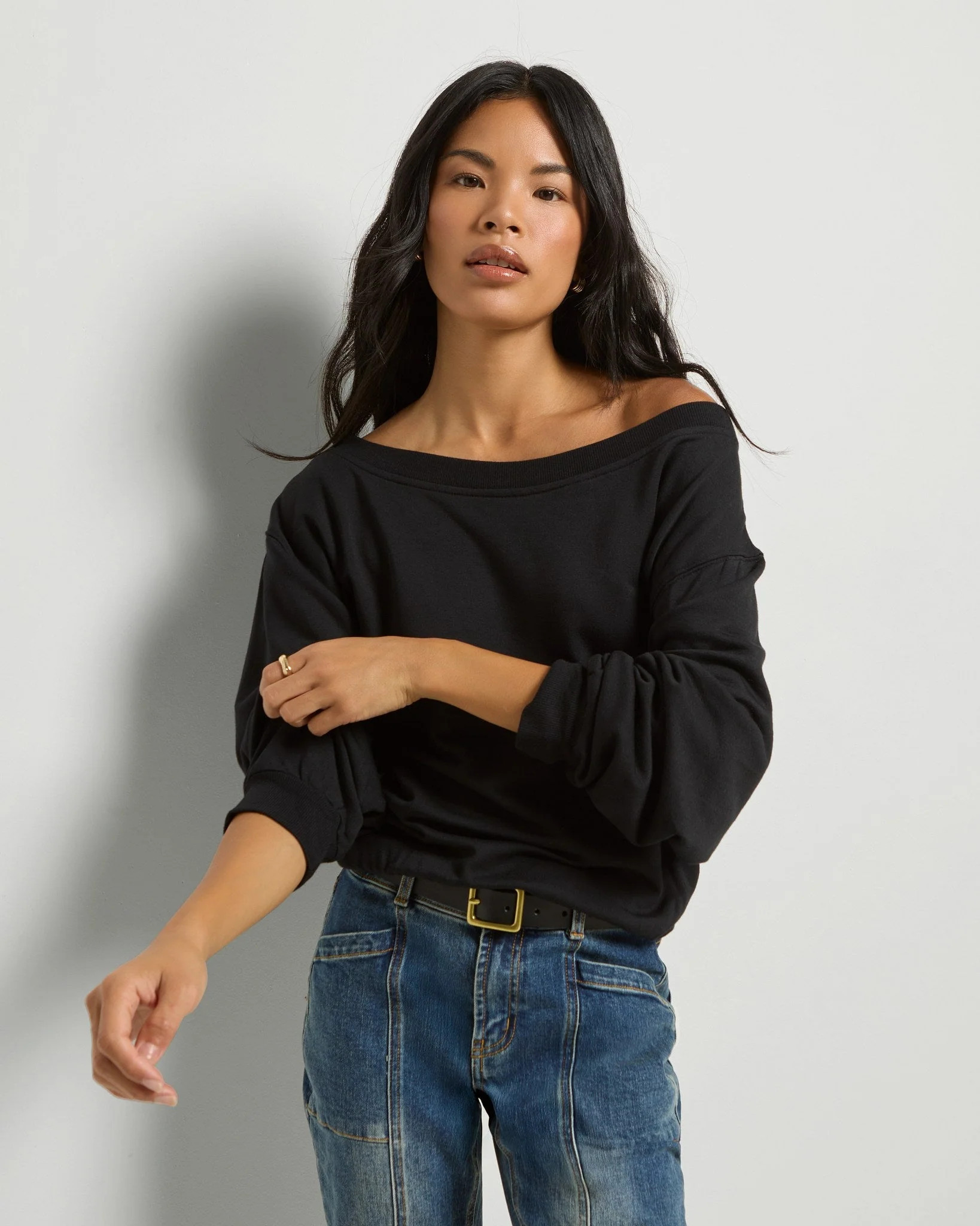 Brooksville One Shoulder Sweatshirt | Seventy Eight and Sunny