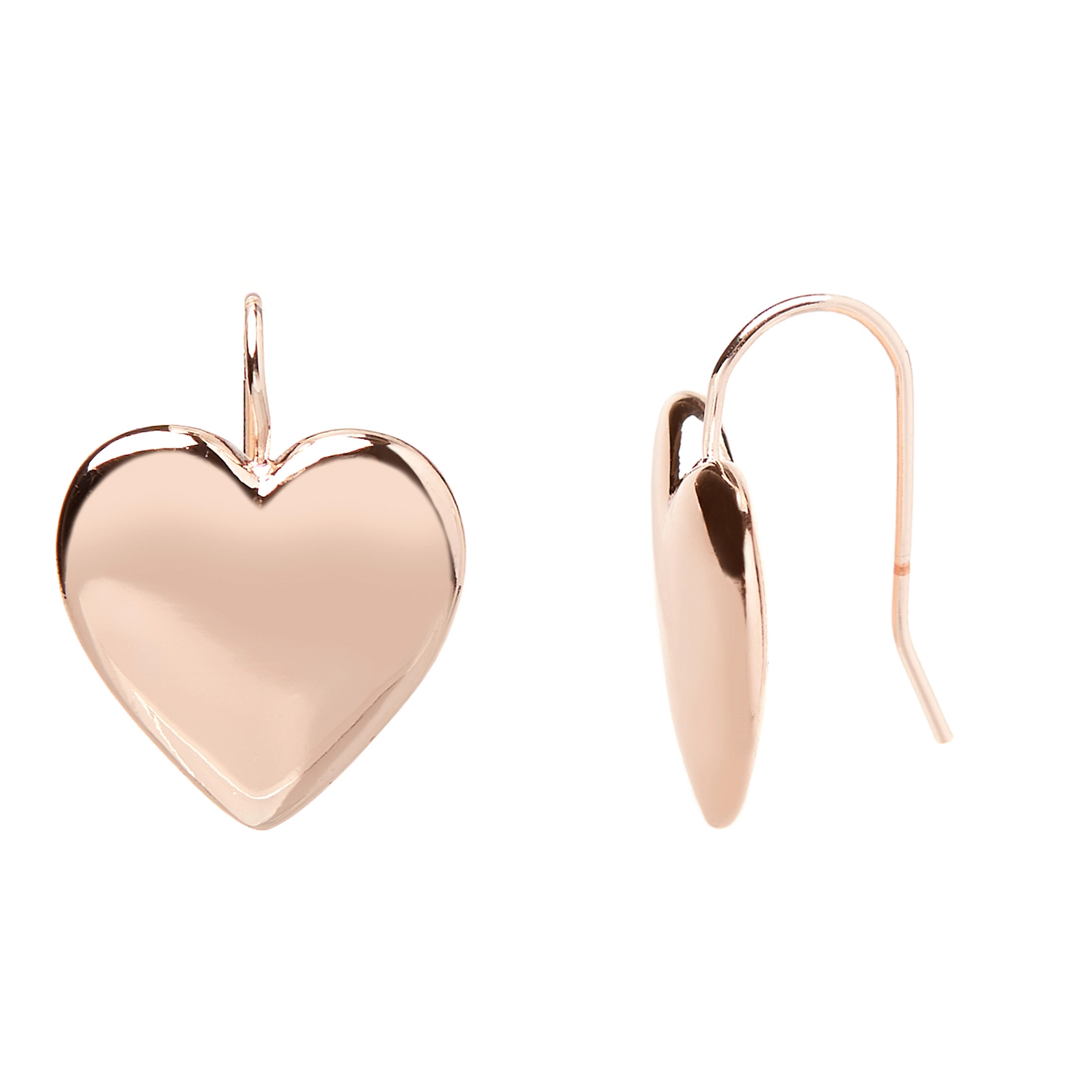LC Lauren Conrad Rose Gold Tone Heart Drop Earrings | Kohl's