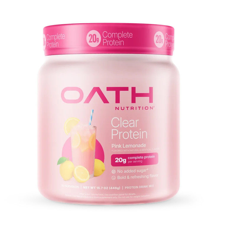 OATH Nutrition Clear Protein Pink Lemonade 15 Servings | Walmart (US)