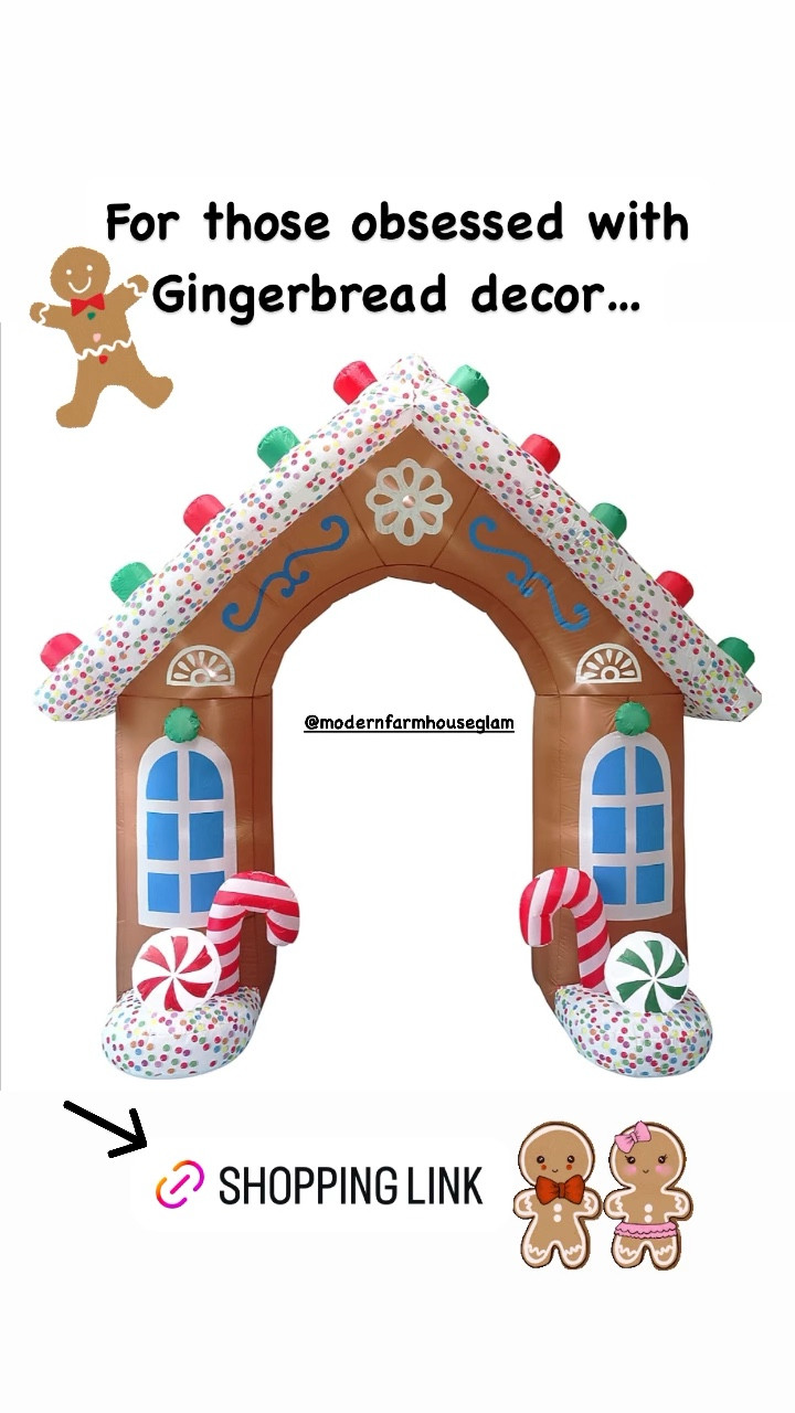 Gingerbread home decor Christmas inflatable gingerbread house holiday home, decorations outdoor Christmas 

#LTKSaleAlert #LTKHome #LTKSeasonal