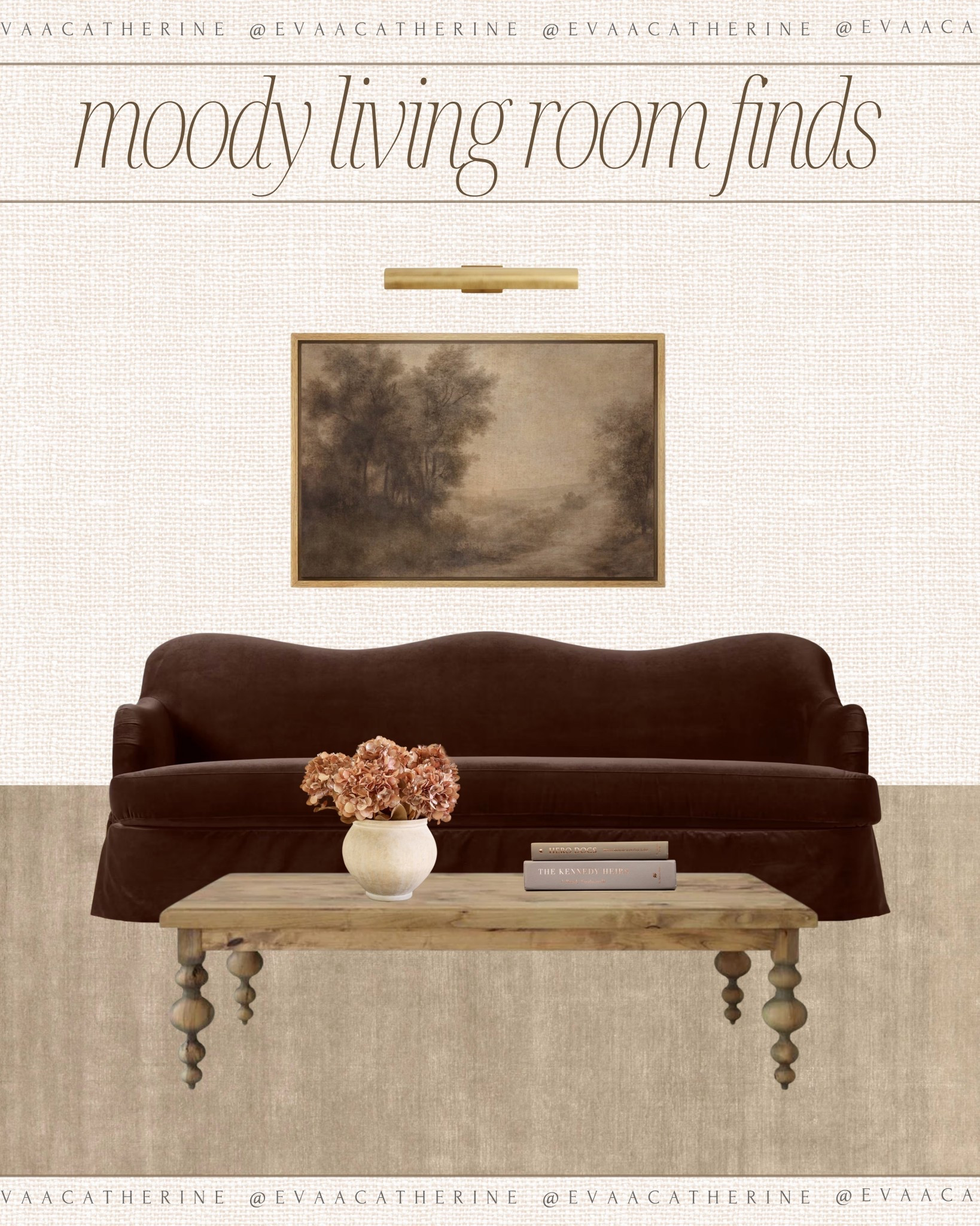 Currently crushing on these living room pieces 🤎

#moodylivingroom #neutralhome #modernvintage #livingroominspo #organicmodern

brown leather couch, vintage art print, warm wood coffee table, layered neutral decor, cozy living room aesthetic, earthy color palette, collected home style, timeless interiors, moody neutral tones, organic modern decor, romantic living room, textured wall finish, classic home styling, warm minimal interior, elevated everyday home

#LTKHome