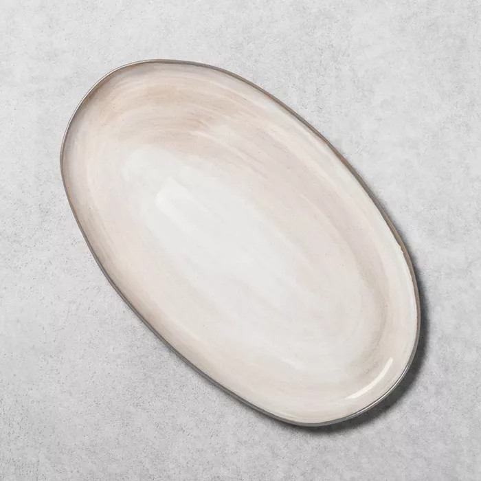 Serve Tray Reactive Glaze Oval - Hearth & Hand™ with Magnolia | Target