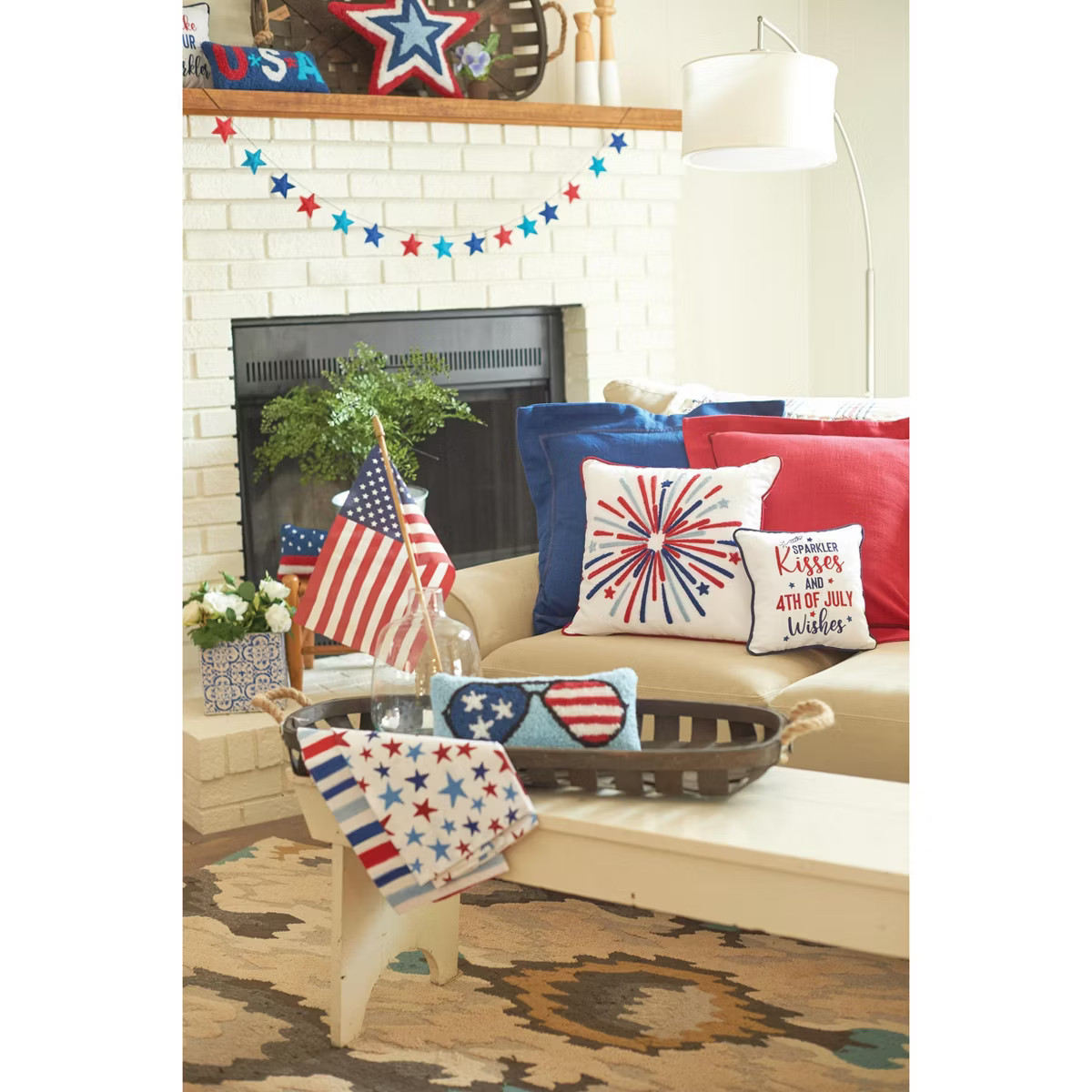 C&F Home 60" Patriotic Stars Garland Strand - 4th of July & Memorial Day Decor | Target