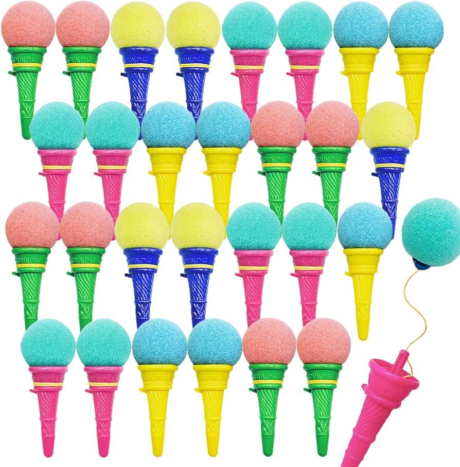30 Pcs Ice Cream Shooters Toy,4 Inch Ice Cream Foam Ball Launcher,Mini Ice Cream Launcher Cone Sp... | Amazon (US)