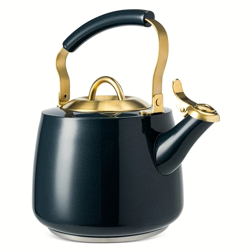 Thyme & Table 1.9QT Stainless Steel Whistling Stovetop Tea Kettle, Blue | Walmart (US)