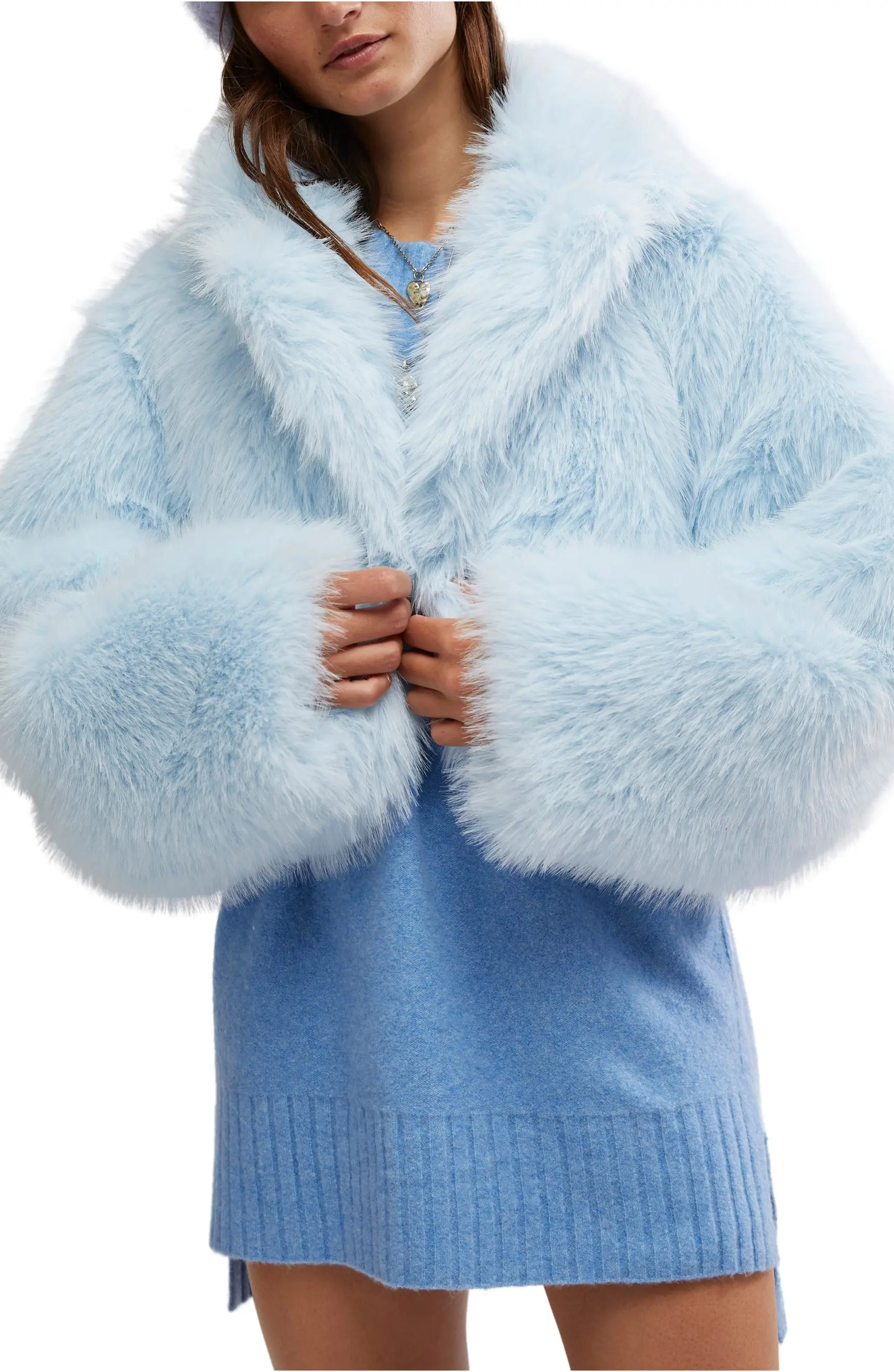 Paris Cropped Faux Fur Jacket | Nordstrom