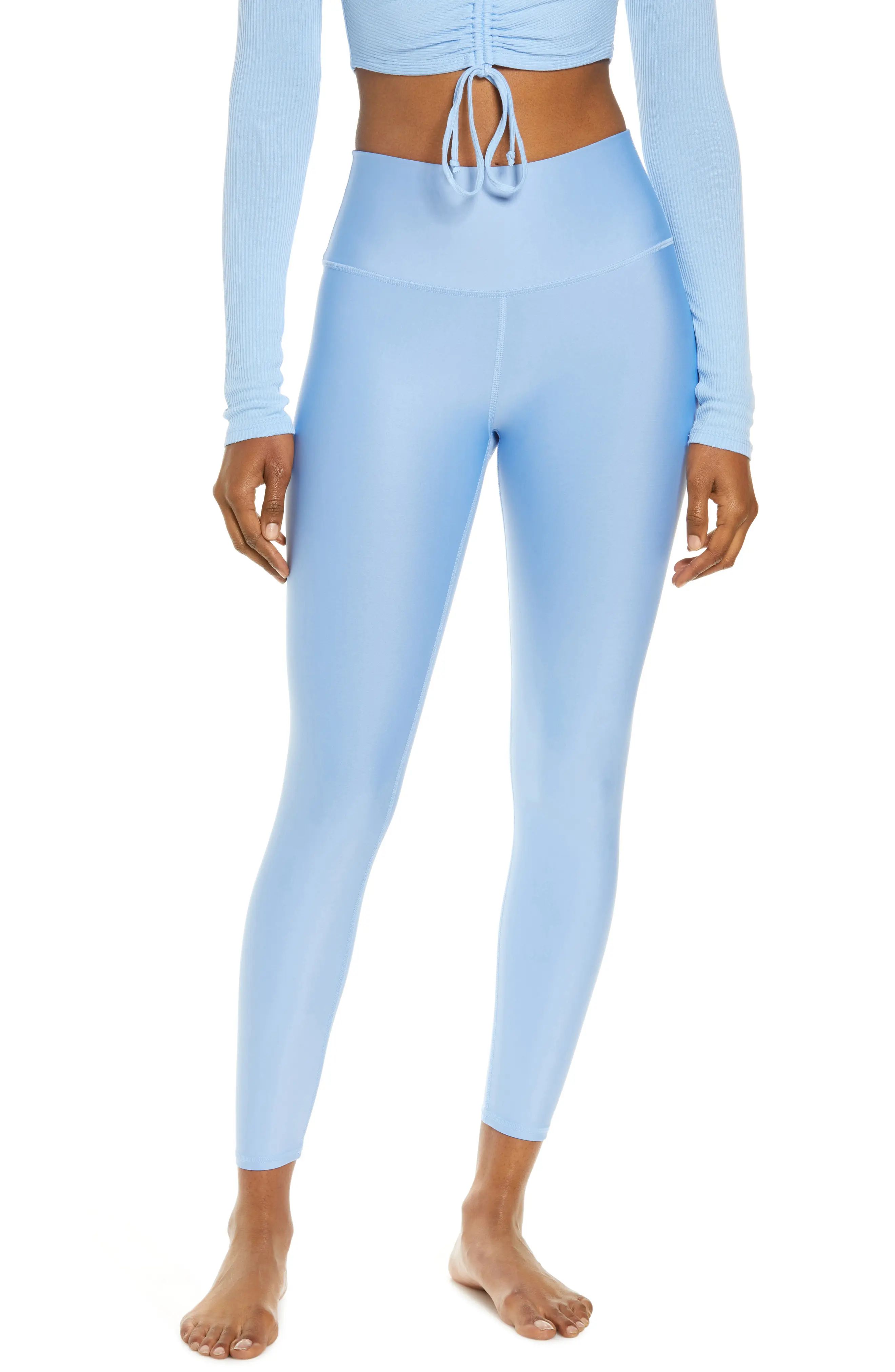 Alo Airlift High Waist Midi Leggings in Tile Blue at Nordstrom, Size X-Small | Nordstrom