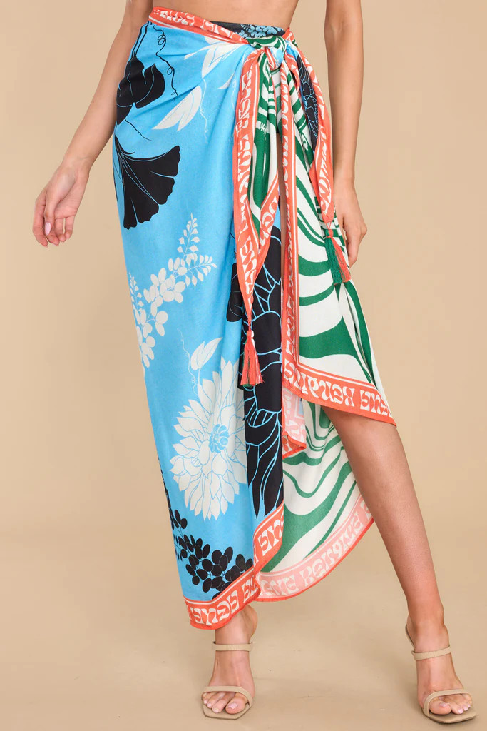 Marine Kaaw Drop Handcrafted Sarong Cover Up | Red Dress 