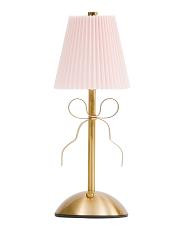 11.75in Metal Rechargeable Bow Touch Lamp | TJ Maxx