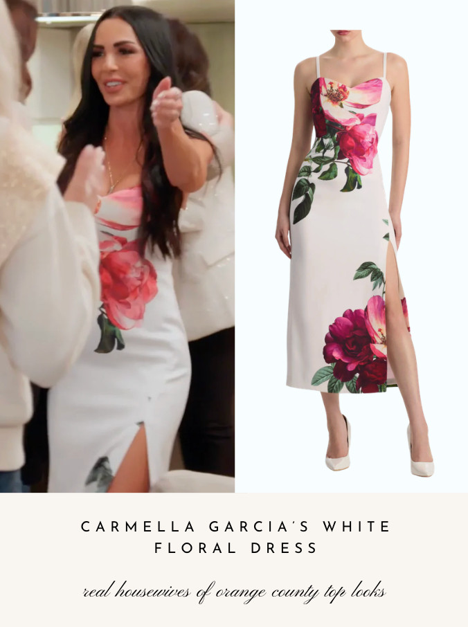 Carmella Garcia's White Floral Dress 

 