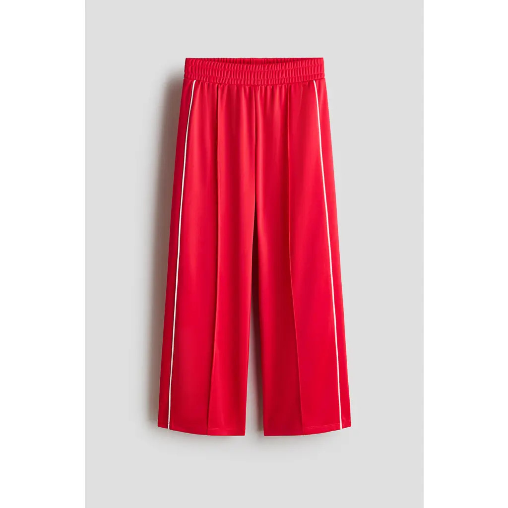H&M Wide-leg Track Pants in Red at Nordstrom, Size 18 | Nordstrom