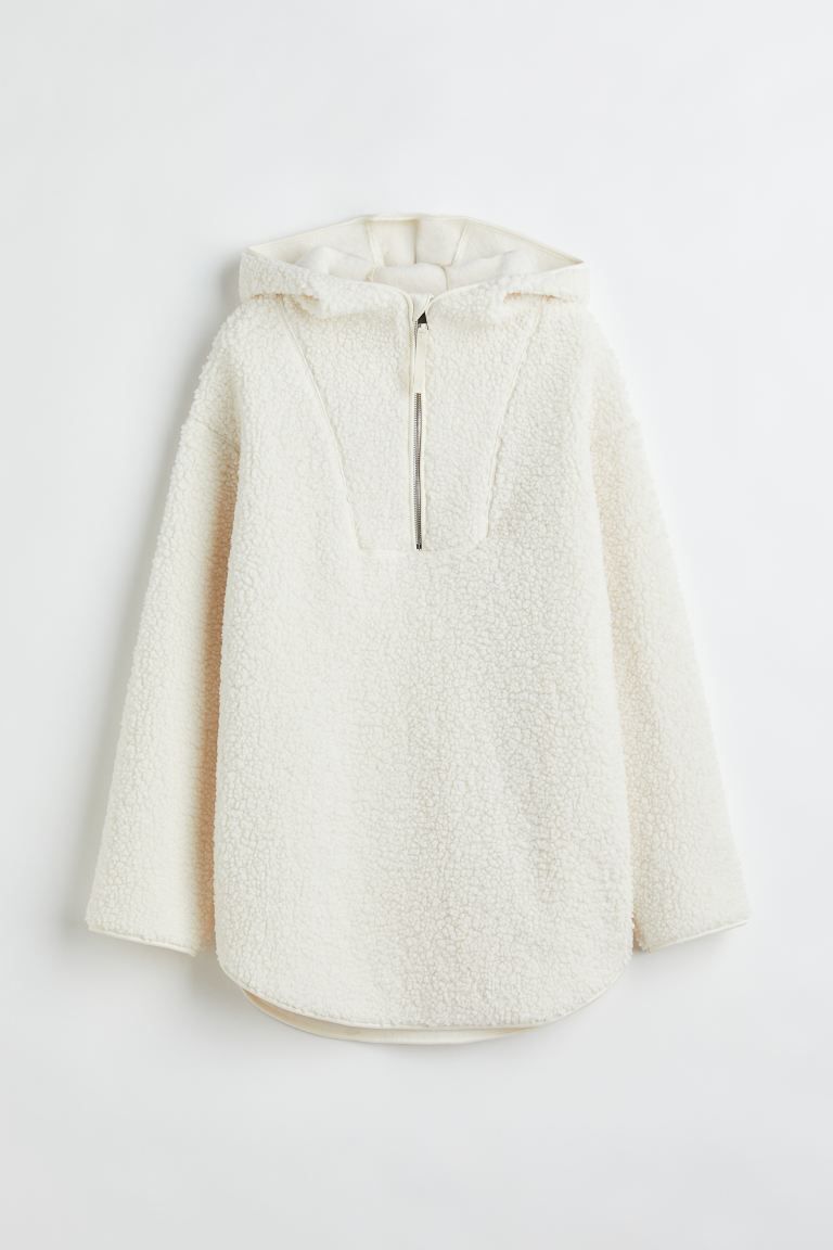 Oversized Fleece Hoodie - Cream - Ladies | H&M US | H&M (US + CA)