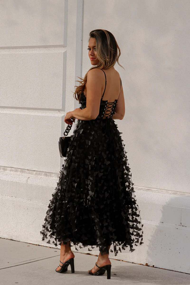 Aurora Dress in Black | lauren nicole