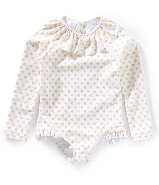 x Kristin Ellen Hockman Little Girls 2T-6X Greta Yellow Floral One-Piece Swimsuit | Dillard's