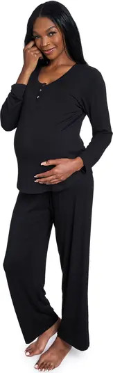 Laina Jersey Long Sleeve Maternity/Nursing Pajamas | Nordstrom