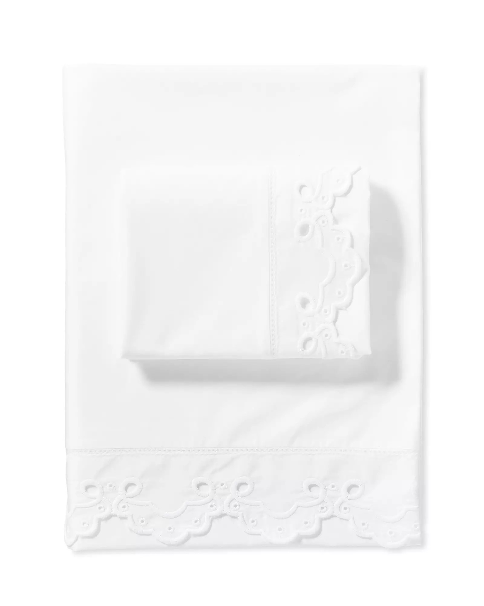 Antibes Eyelet Sheeting | Serena and Lily