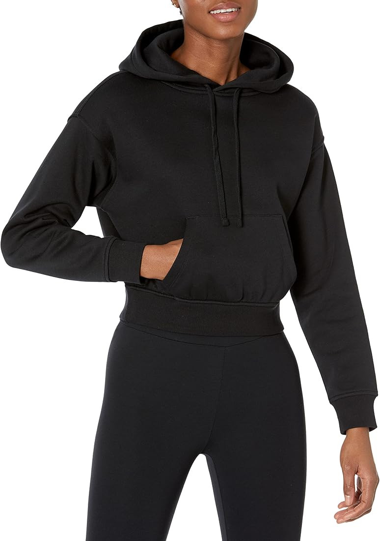 Amazon Essentials Women's Crop Hoodie Sweatshirt (Available in Plus Size) | Amazon (US)