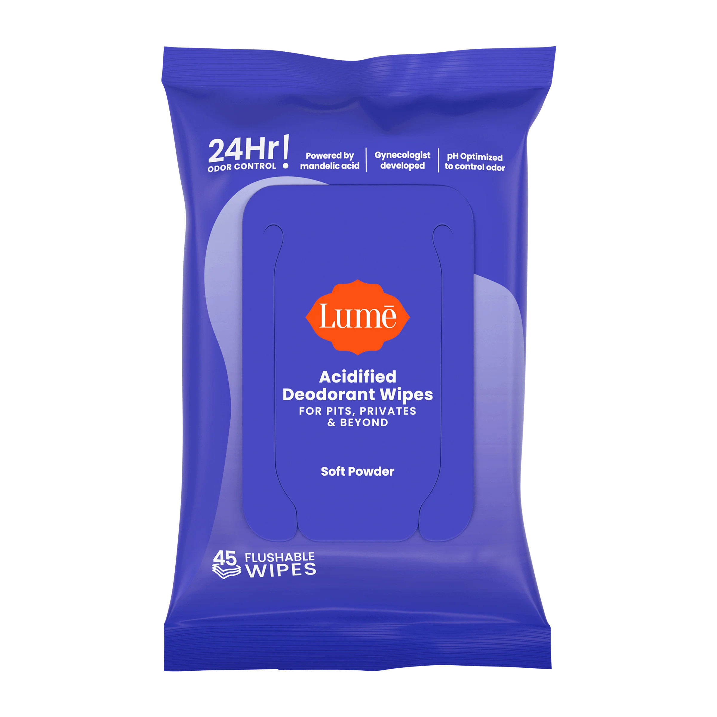 Soft Powder | Deodorant Wipes (45 count) | Lume Deodorant