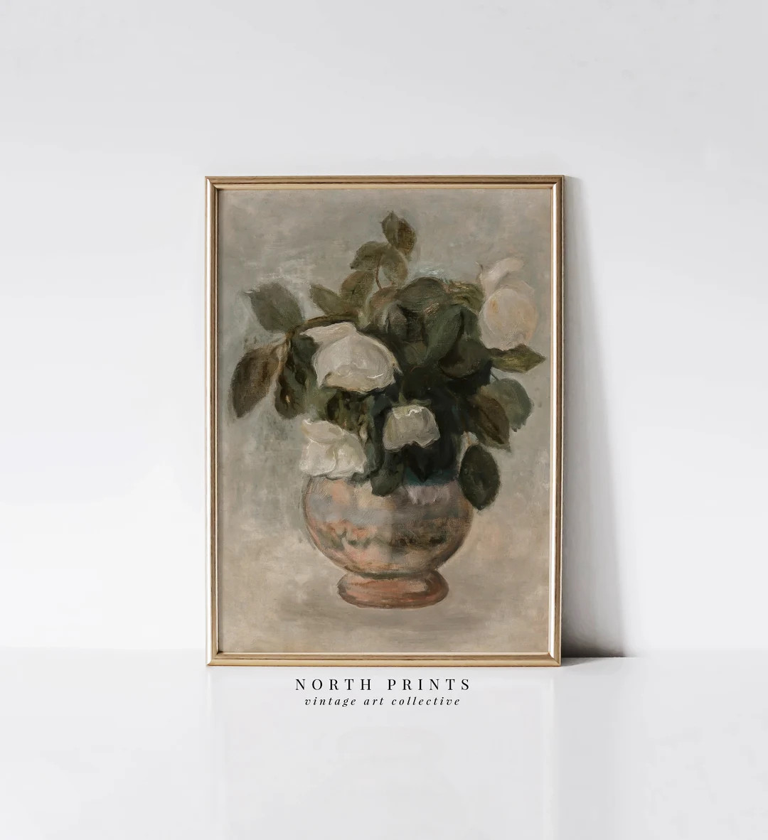 PRINTABLE Neutral Still Life Roses Painting | Vintage Botanical Print | Farmhouse Decor Digital |... | Etsy (CAD)