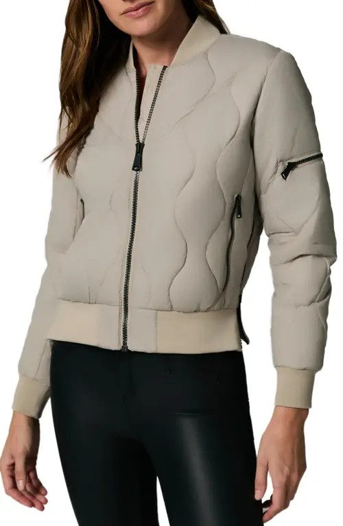 Alp N Rock Metro III Water Repellent Quilted Bomber Jacket in Stone at Nordstrom, Size Medium | Nordstrom